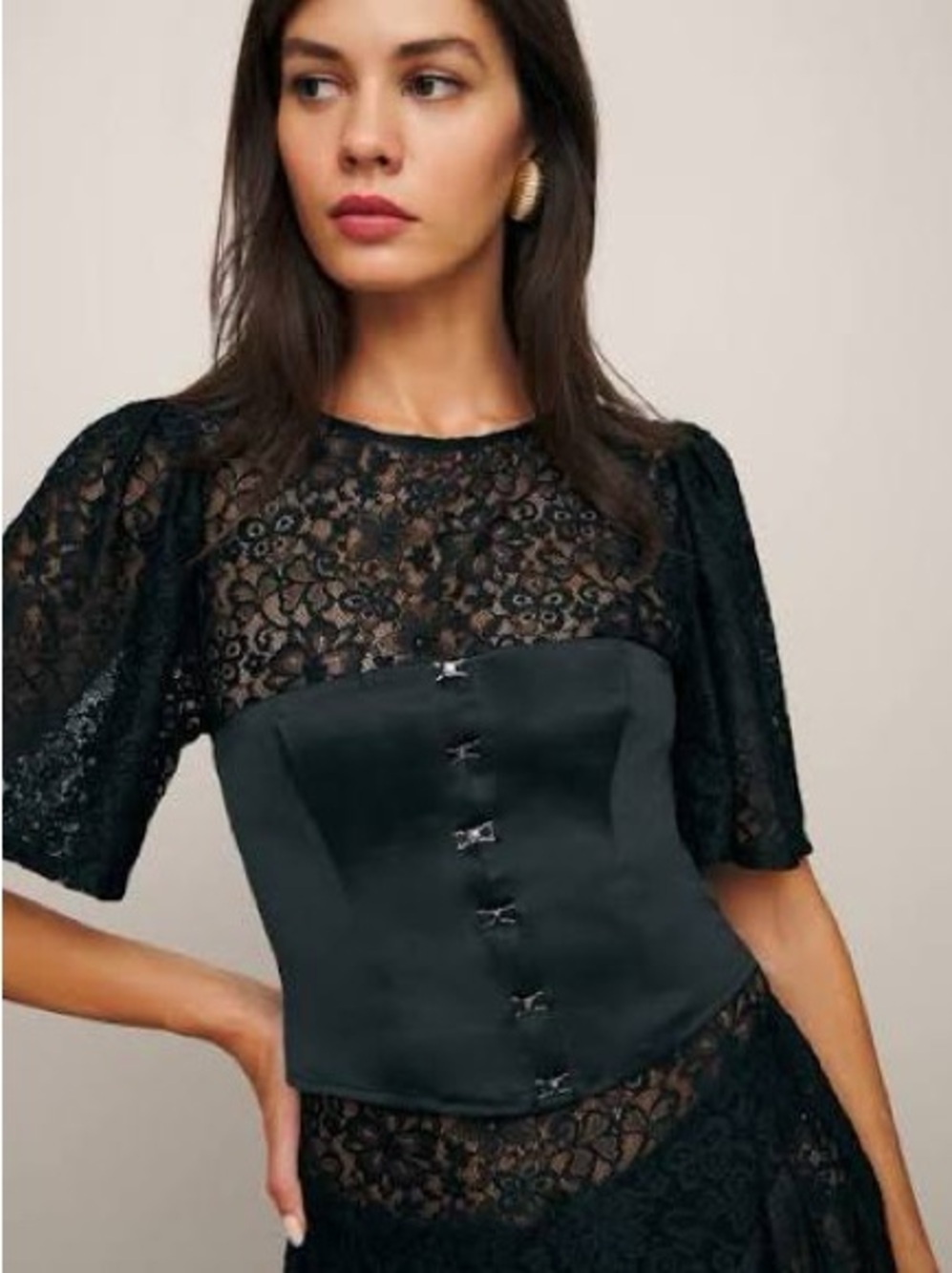 Reformation Jaclyn Satin Top Size 0
